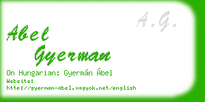 abel gyerman business card